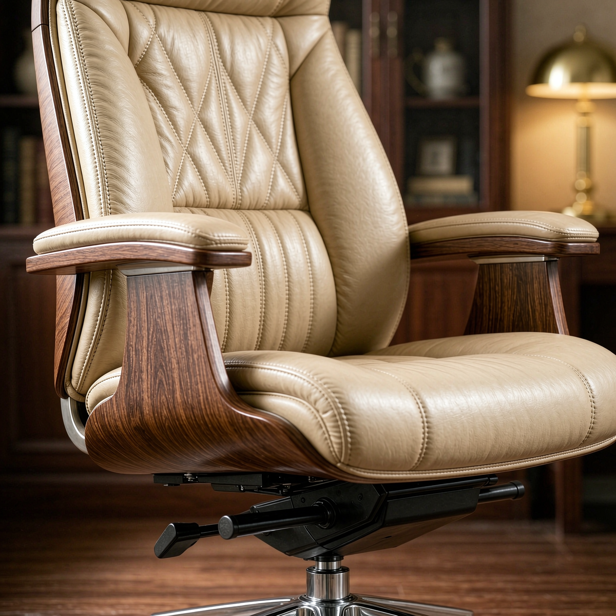 CloudWeave Executive — High-Back Leather Executive Chair