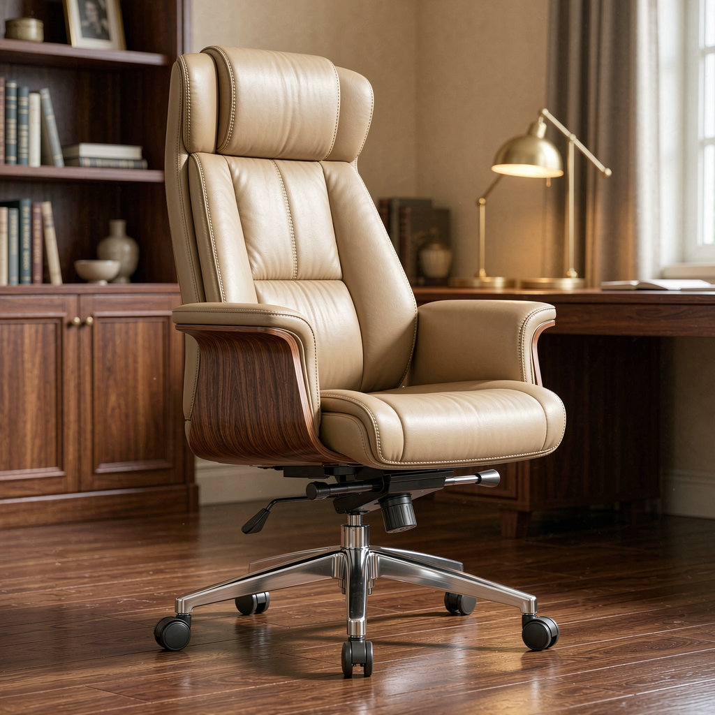 CloudWeave Executive — High-Back Leather Executive Chair