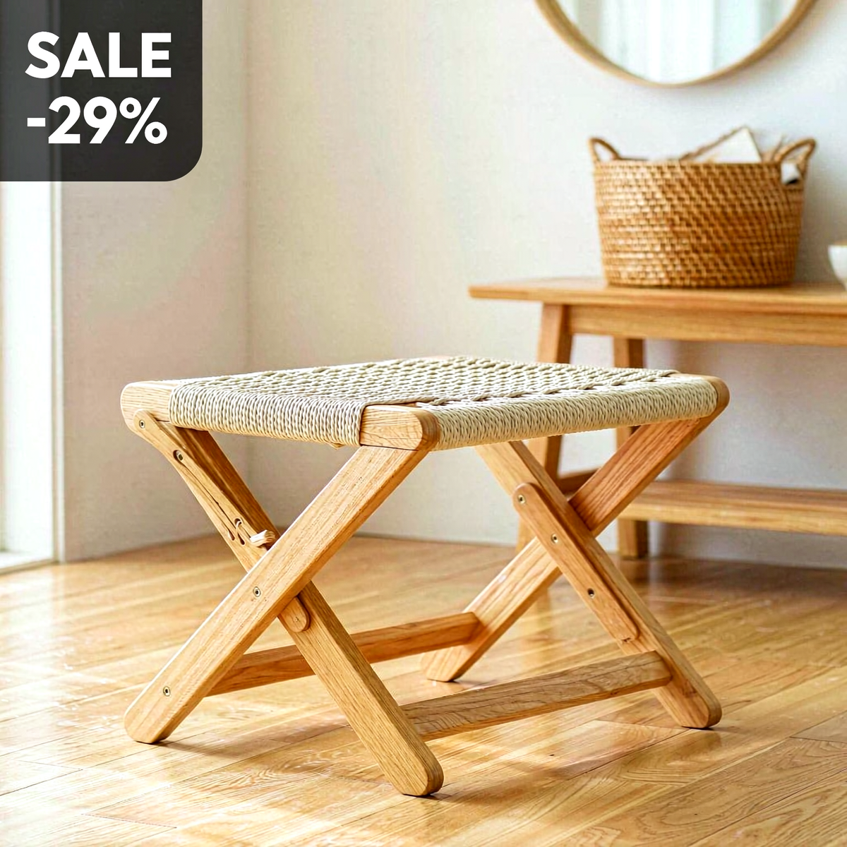 Folda — Solid Oak Folding Step Stool